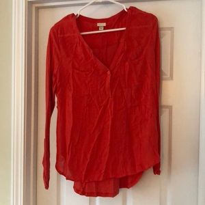 Linen long sleeve blouse